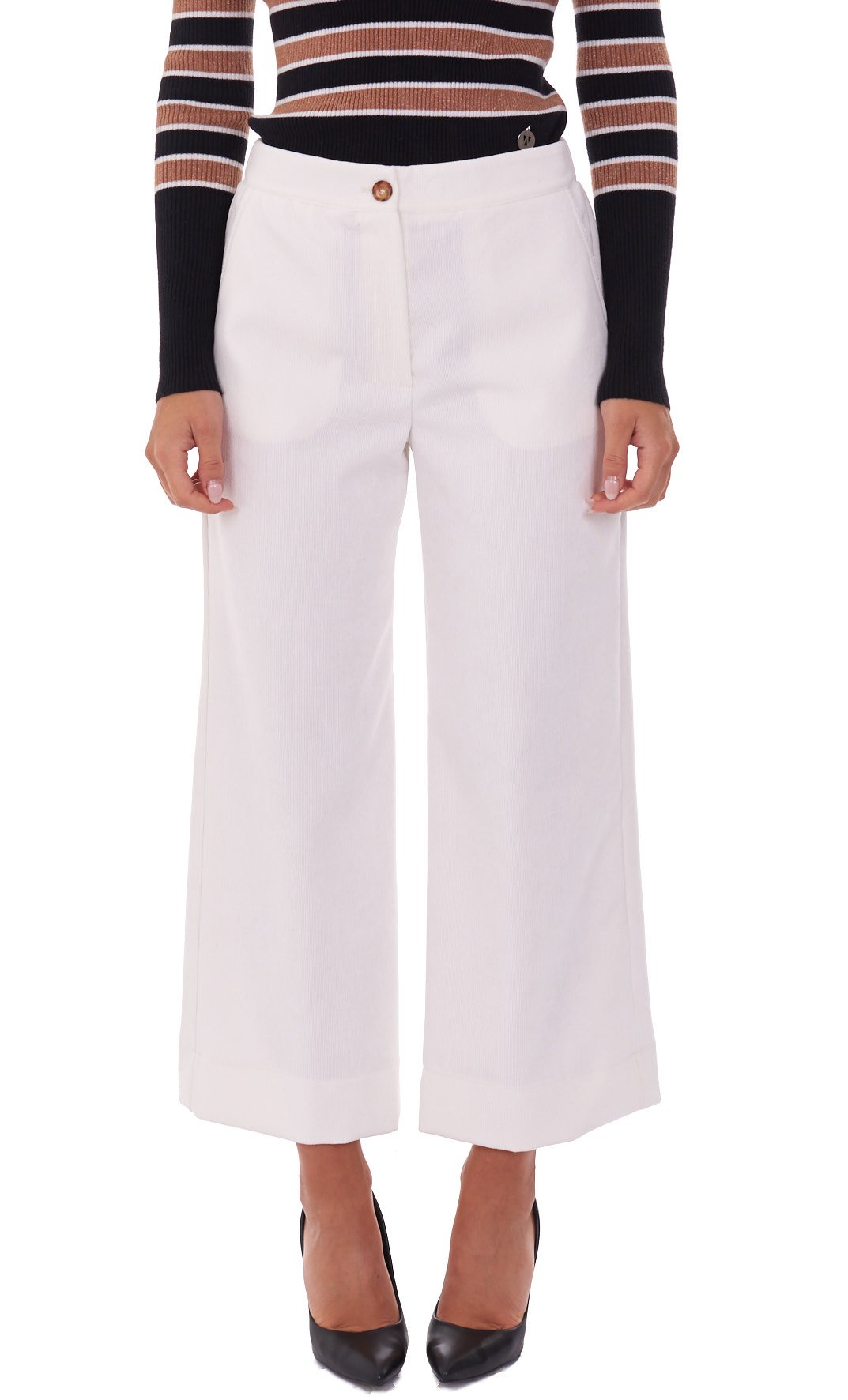 PANTALONE CROPPED MARIA BELLENTANI IN VELLUTO product