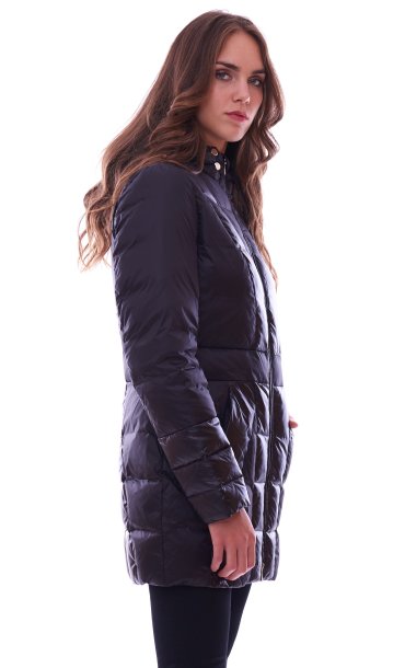 Women s long down jacket Trussardi Jeans with hood black 56S00201