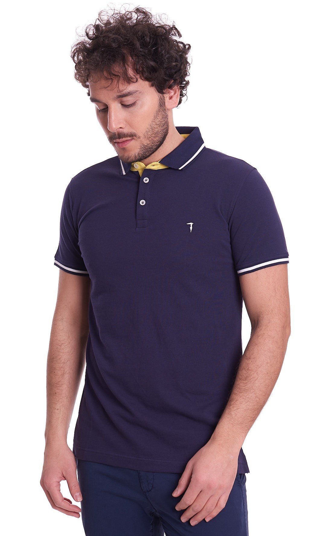 Trussardi Jeans men's polo with contrast color 52T00246