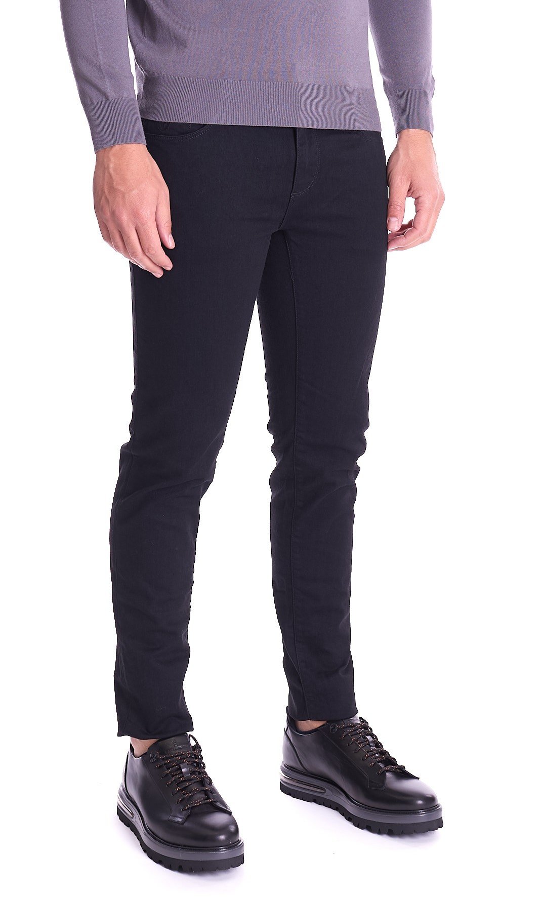 Men's jeans Trussardi jeans 370 close black stretch denim