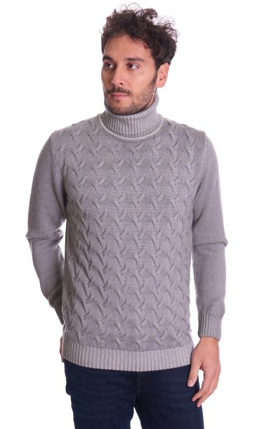 MAGLIONE DOLCEVITA A TRECCE IN LANA MERINO PRIVATI FIRENZE