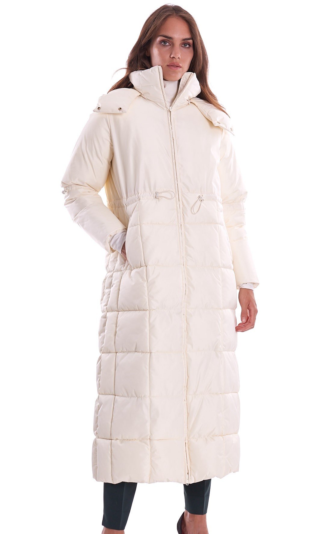 Piumino lungo on sale bianco
