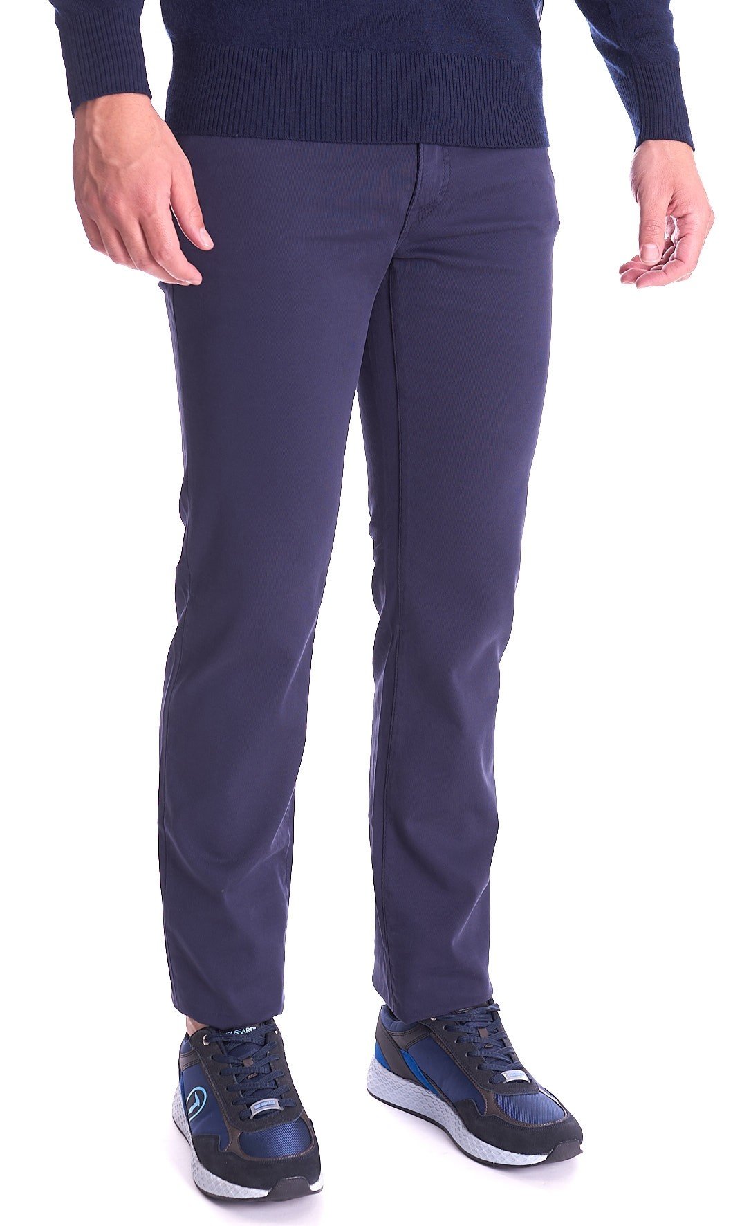 Pantalone Trussardi 380 Icon uomo tricotina blu 52J00004 1T005435