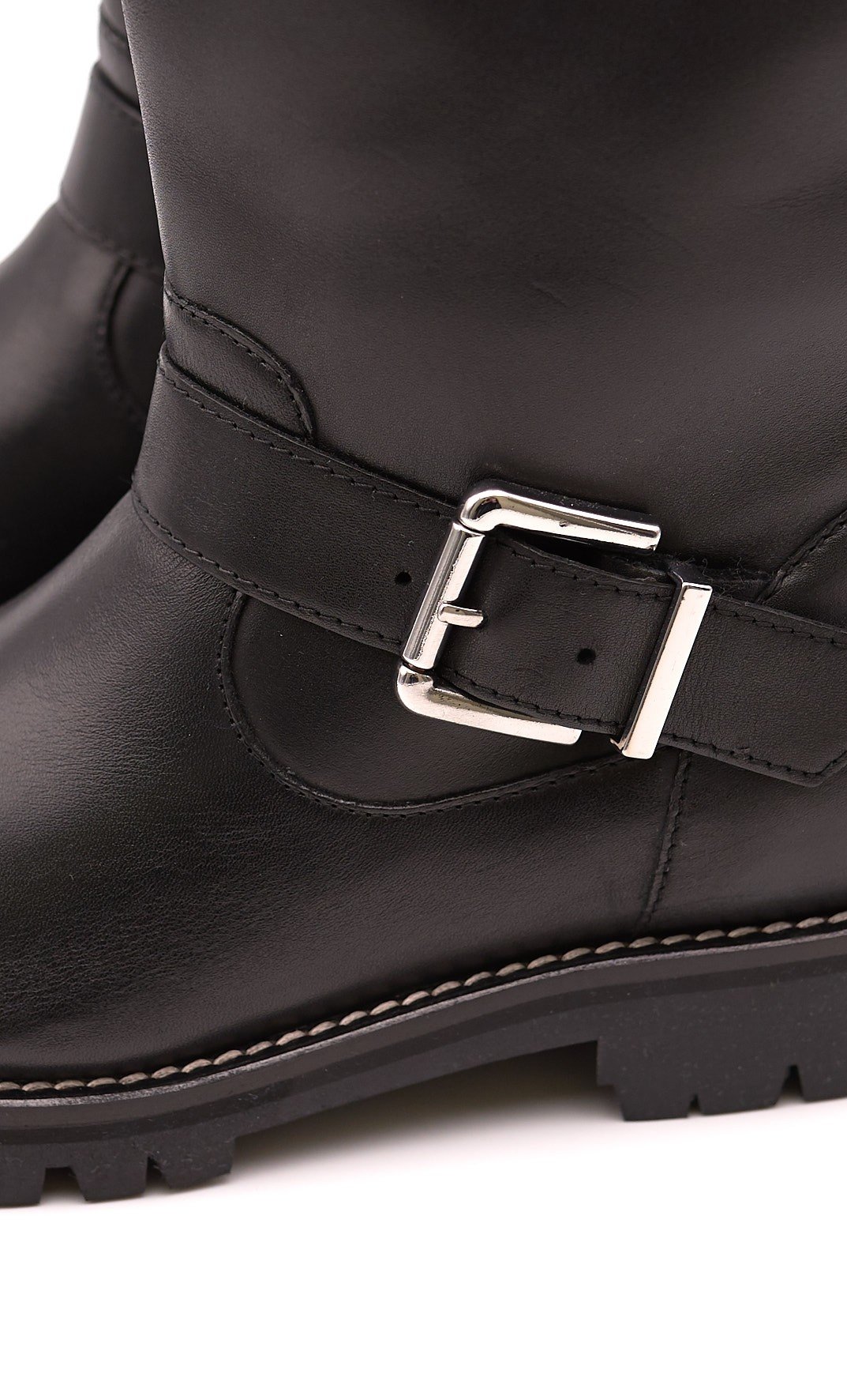 Women s Twinset black biker boots with logo 212TCP172