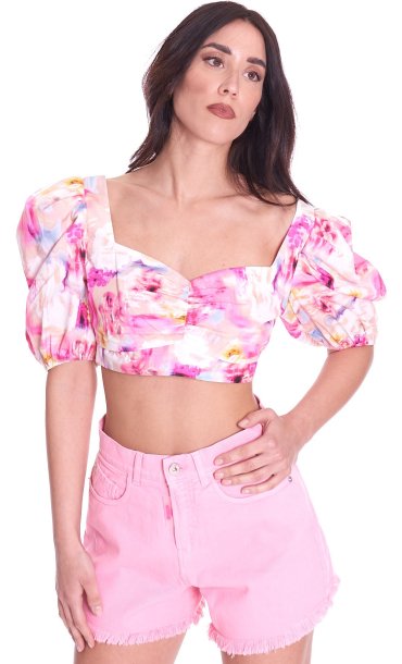 TWINSET ACTITUDE MULTICORED SHORT TOP