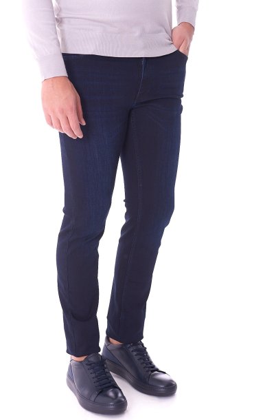 JEANS 380 ICON TRUSSARDI NIGHT BLUE WASHED STRETCH