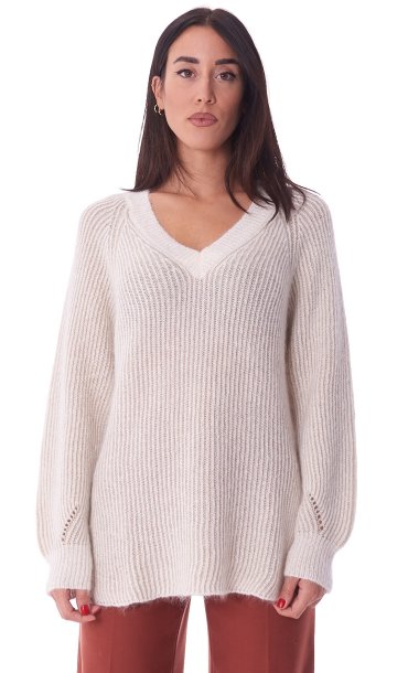 TWINSET RIBBED SWEATER WITH LUREX