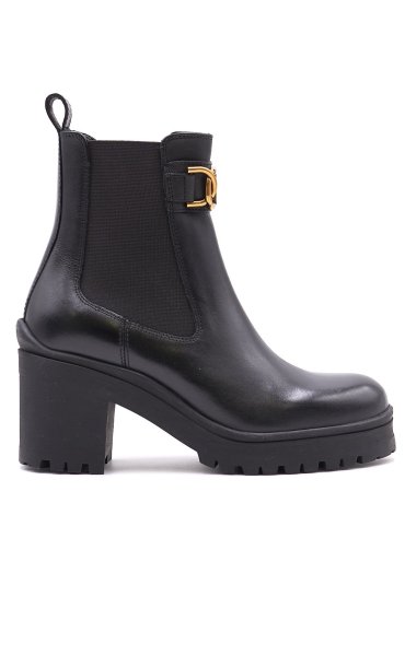 TWINSET CHELSEA BOOTS WITH LOGO BLACK