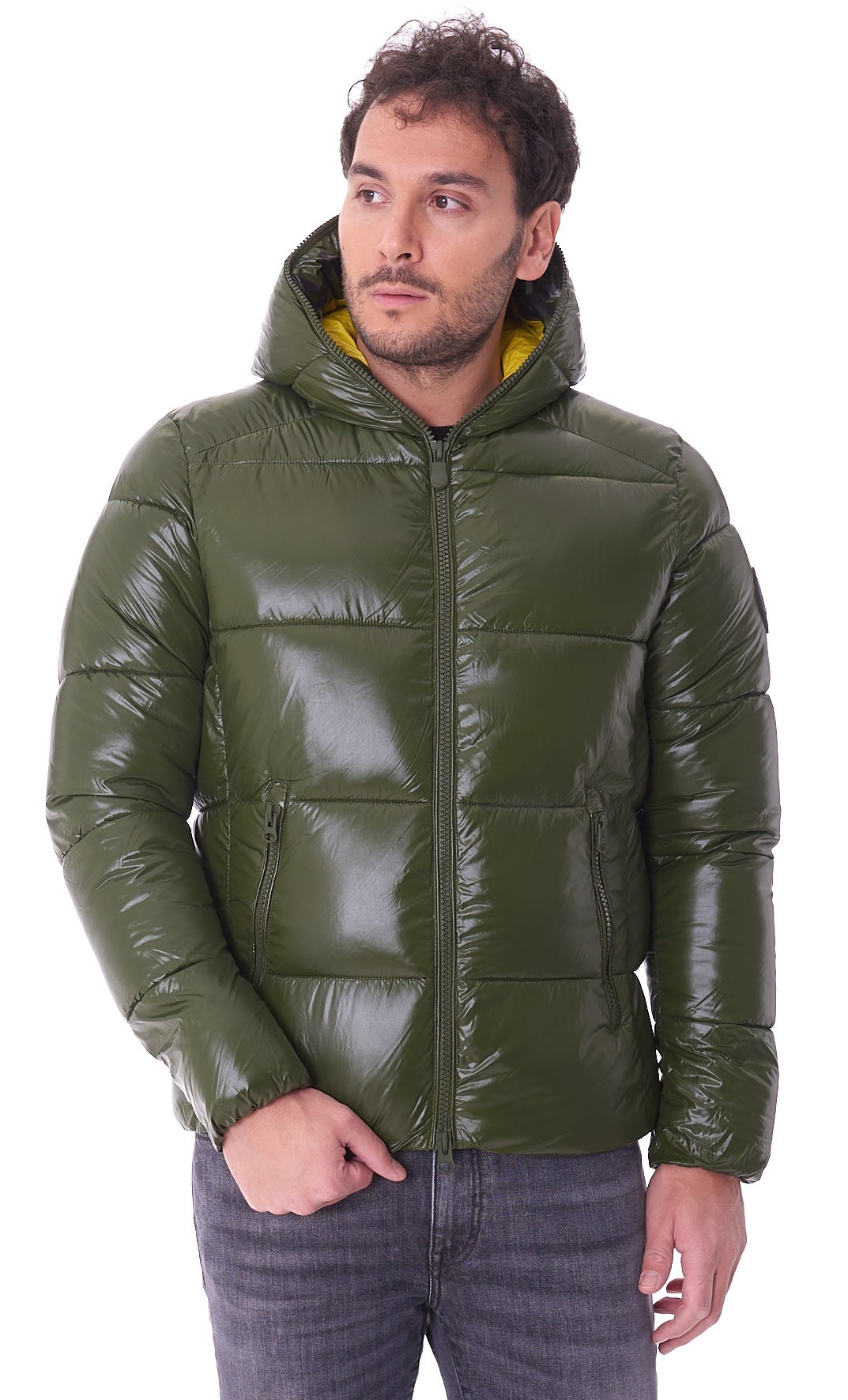 Men s short quilted jacket SAVE THE DUCK Edgard with hood