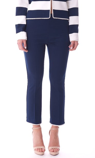 PANTALONE TWINSET TROMBETTA CON PERLE