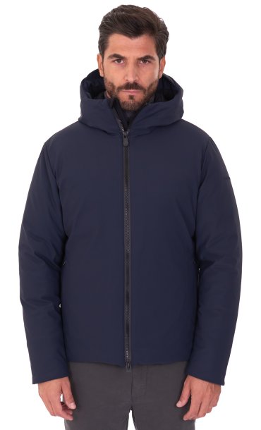 SAVE THE DUCK SHORT JACKET WITH HOOD BLACK IGNACIO