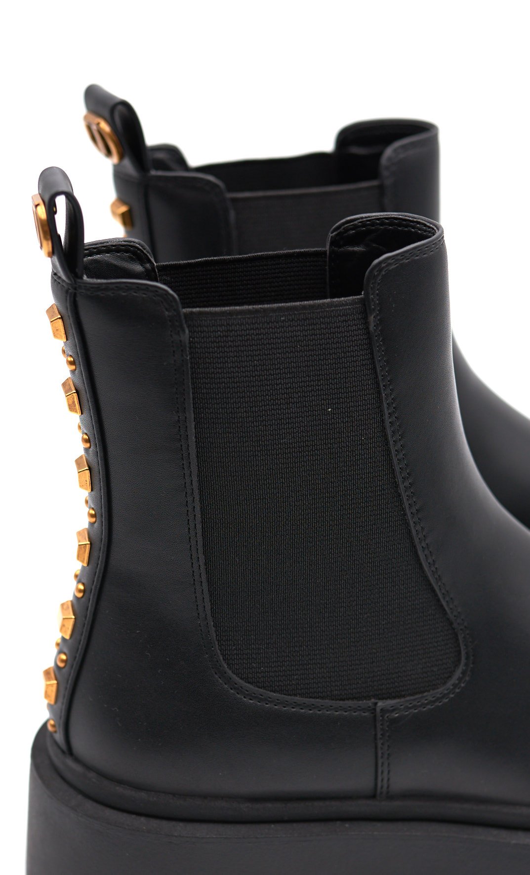 Stivaletto chelsea TWINSET donna con borchie nero 232TCP07C