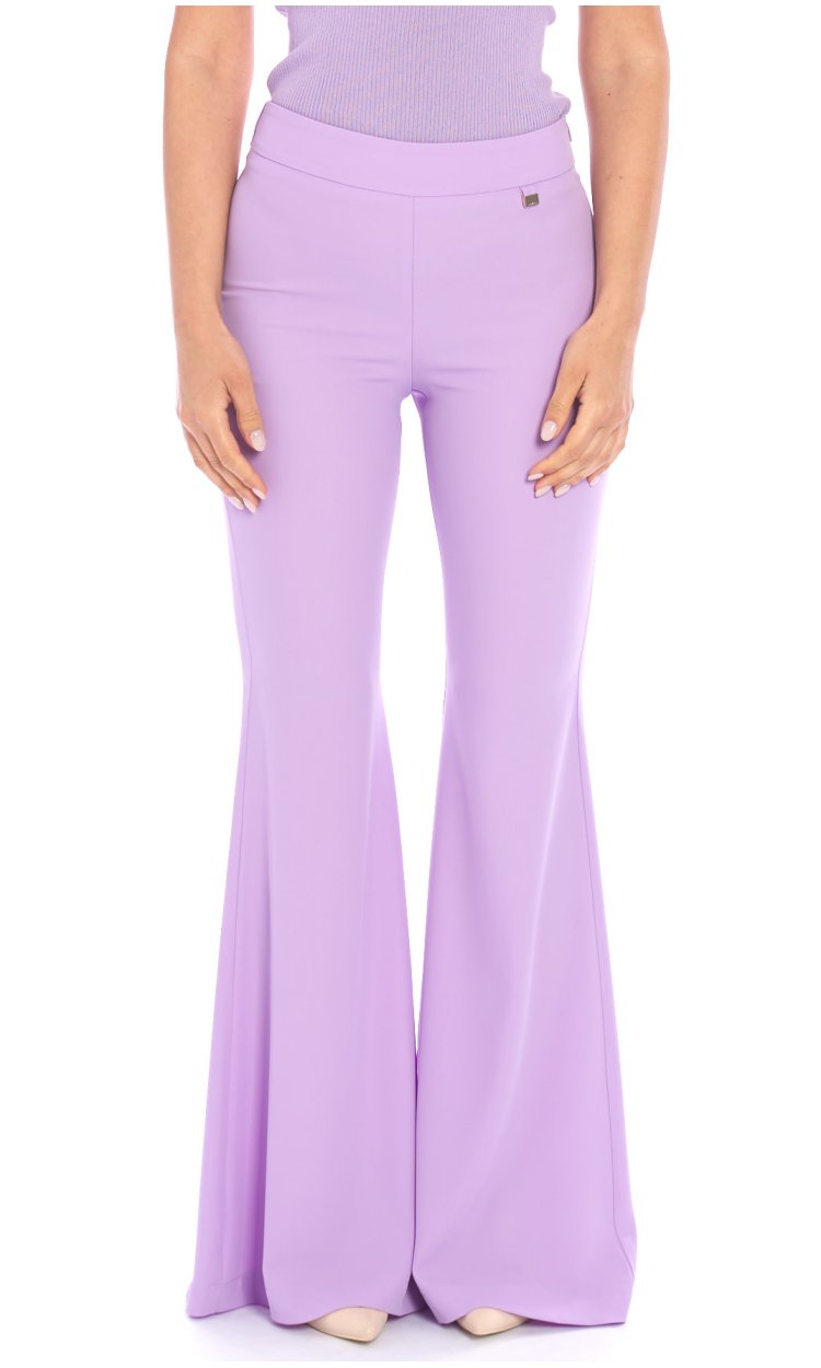 LUCKYLU LILAC FLARED TROUSERS