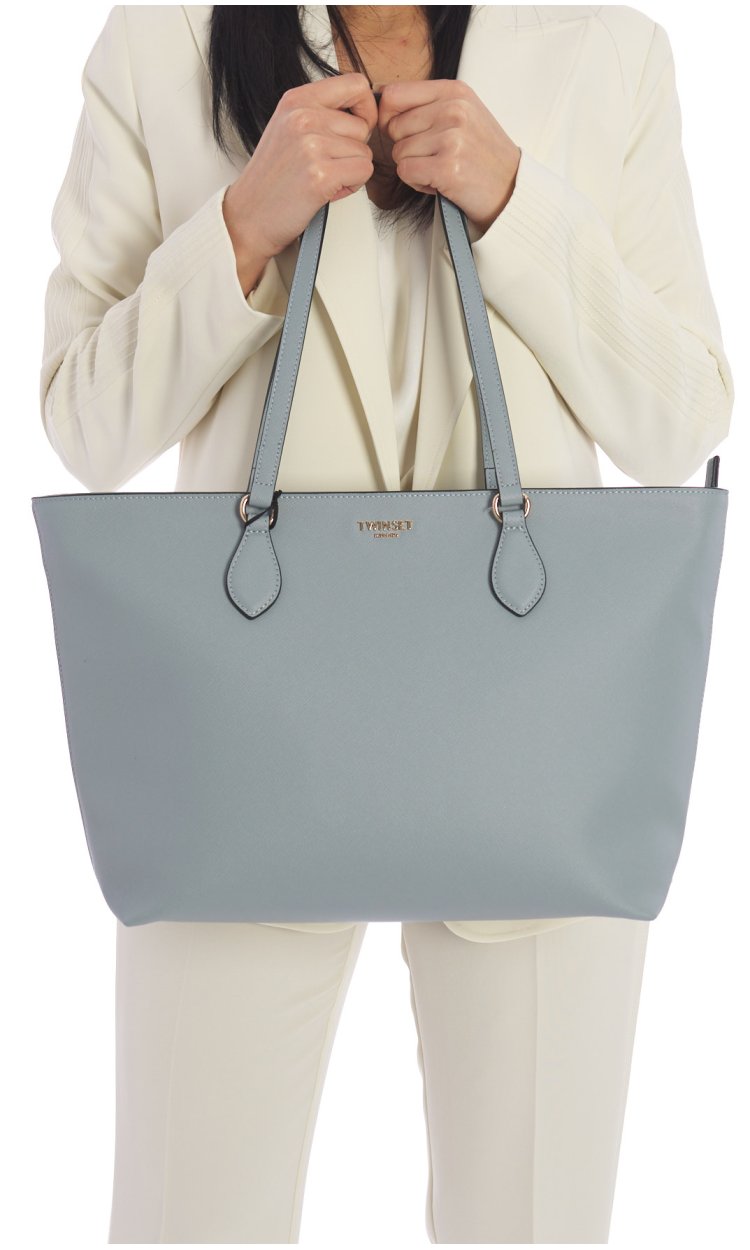 BORSA SHOPPING TWINSET CON LOGO LETTERING