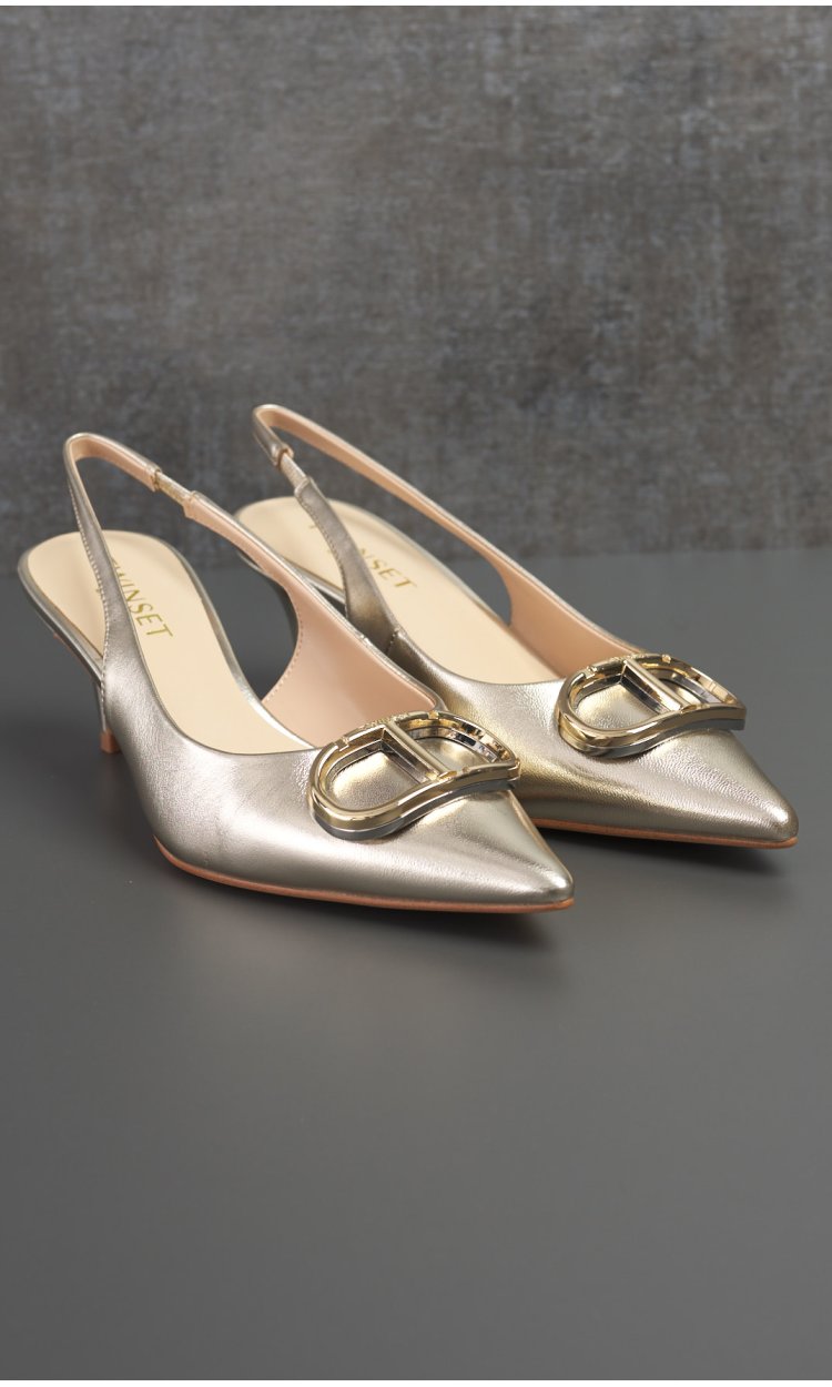 DÉCOLLETÉ TWINSET SLING BACK CON LOGO